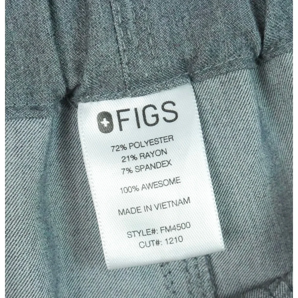 FIGS Mens Gray Technical Collection Scrub Pants FM4500 Size Medium Drawstring